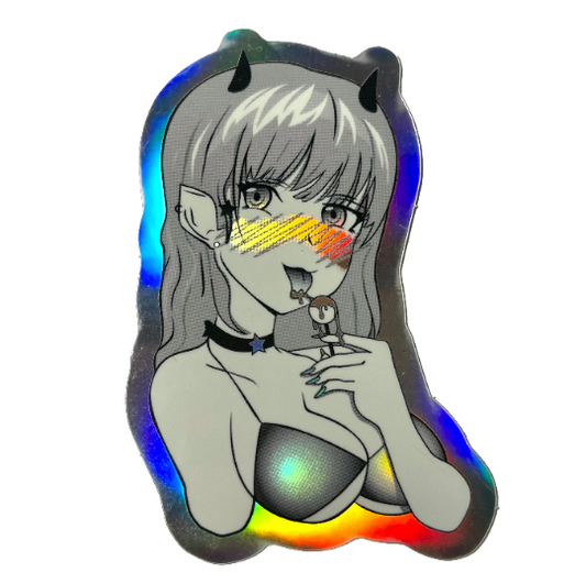 Holographic Roripoppu Ahegao Sticker